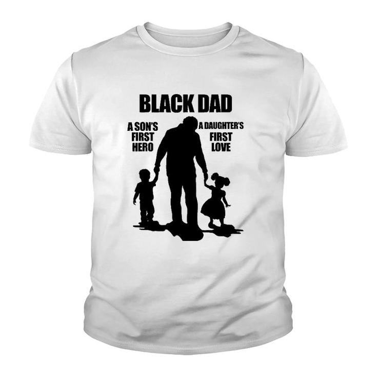 Black African American Father's Day Afrocentric Dad Youth T-shirt
