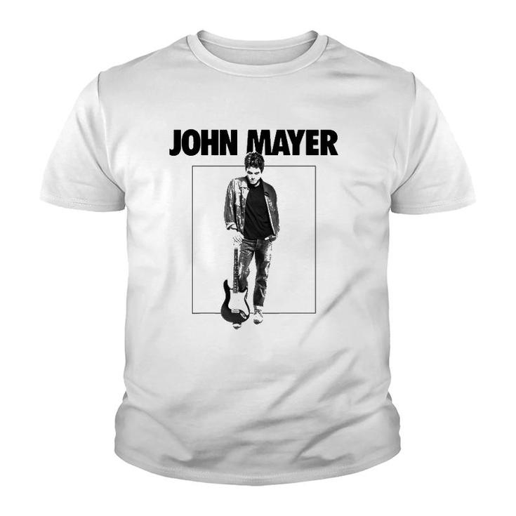 Black And White Johns Mayer Face Beautiful Design Art Music Youth T-shirt
