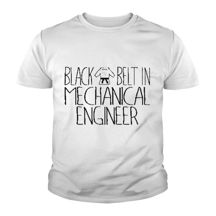 Black Belt In Mechanical Engineer Youth T-shirt