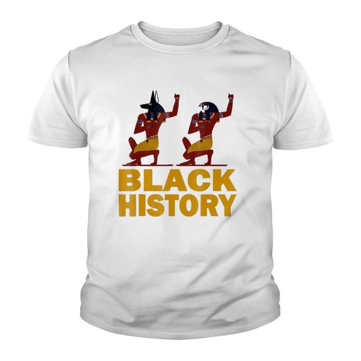 Black Fist Up Pride And Power African American Kemet Youth T-shirt