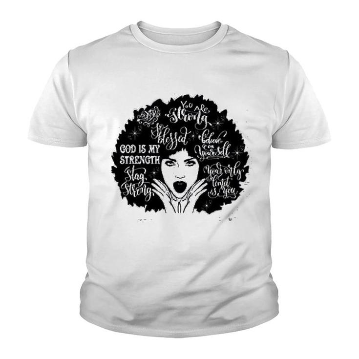 Black History Educated Black Queen Youth T-shirt