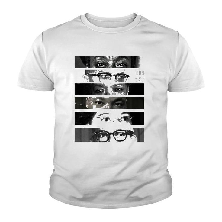 Black History Month Civil Rights Activists Eyes Youth T-shirt