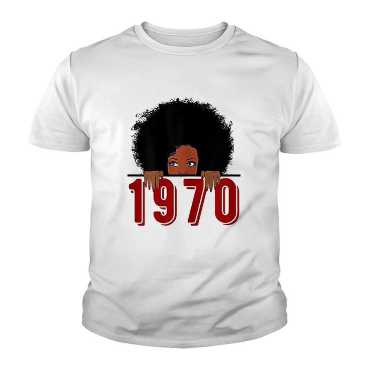 Black Queen Born In 1970 Youth T-shirt
