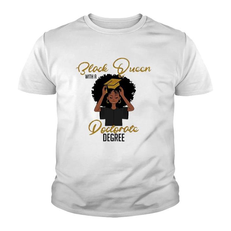 Black Queen With A Doctorate Degree Graduation Youth T-shirt