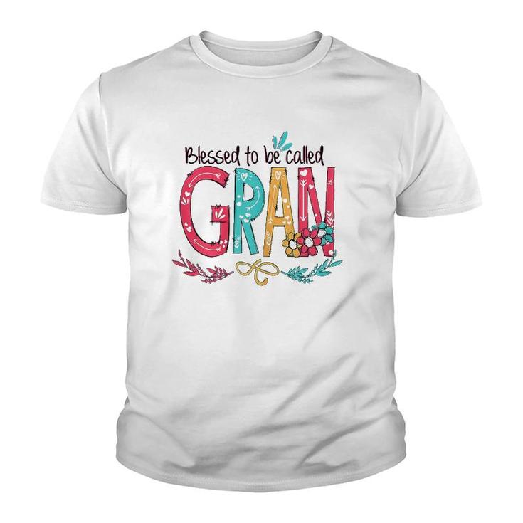 Blessed To Be Called Gran Colorful Mother's Day Gift Youth T-shirt