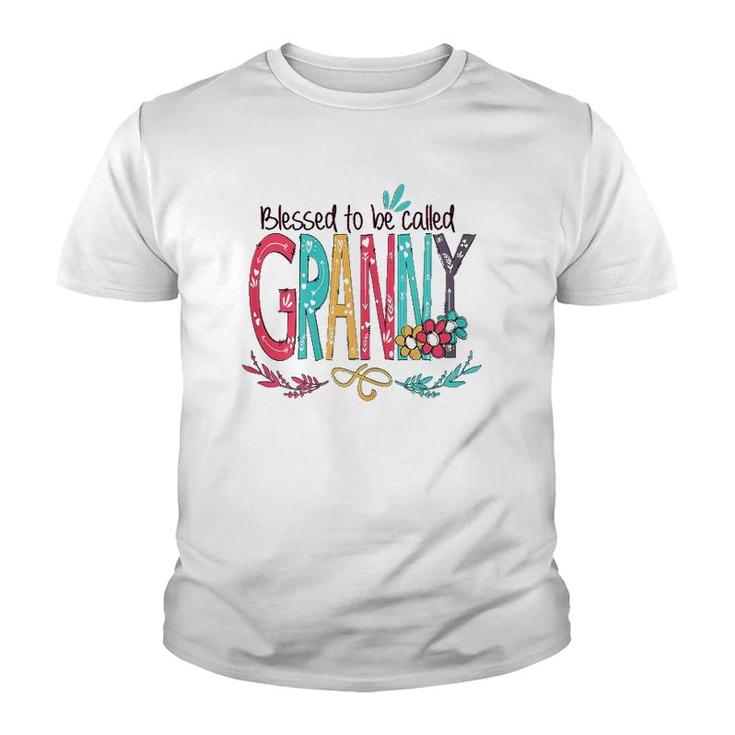 Blessed To Be Called Granny Flower Mother's Day 2022 Ver2 Youth T-shirt