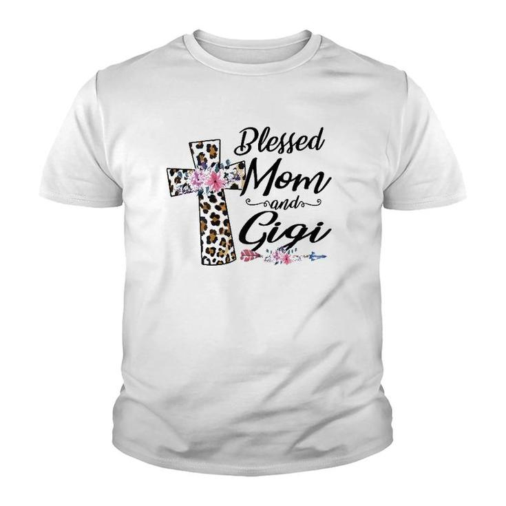 Blessed To Be Called Mom And Gigi Floral Mother's Day Youth T-shirt