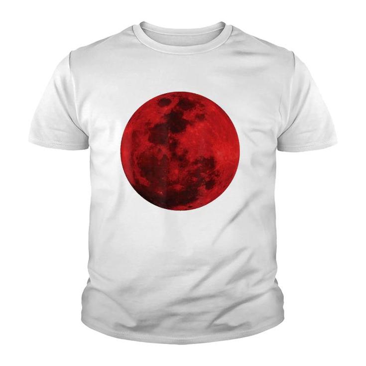 Blood Red Full Moon Space Gift Youth T-shirt