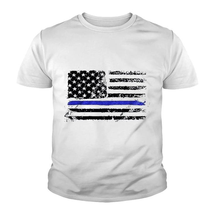 Blue American Flag Youth T-shirt