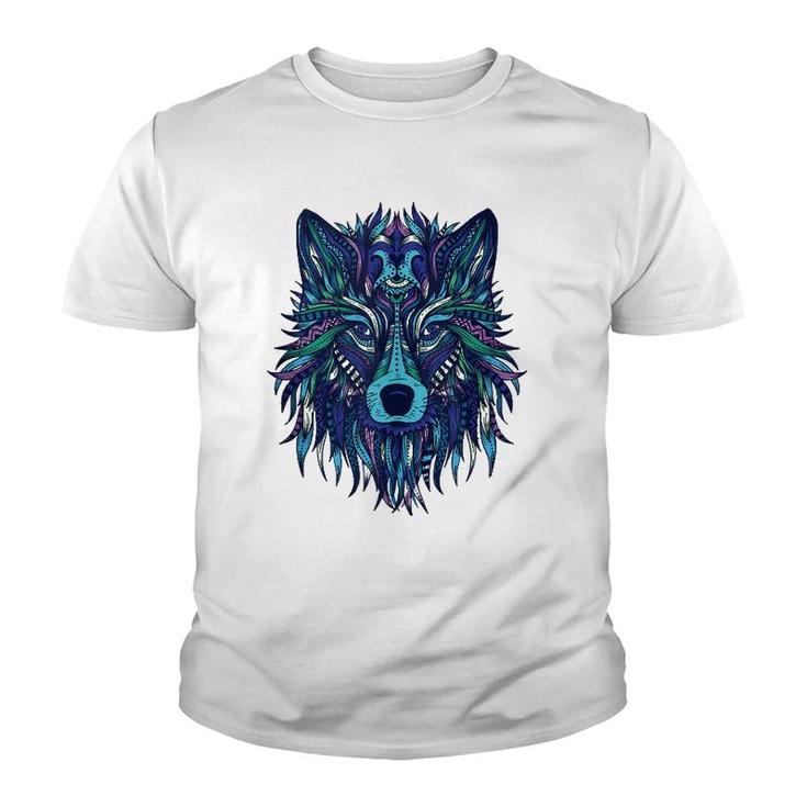 sketch of a tribal wolf tattoo vector drawing wolf head made with  patterns wolf logo 21082579 Vector Art at Vecteezy