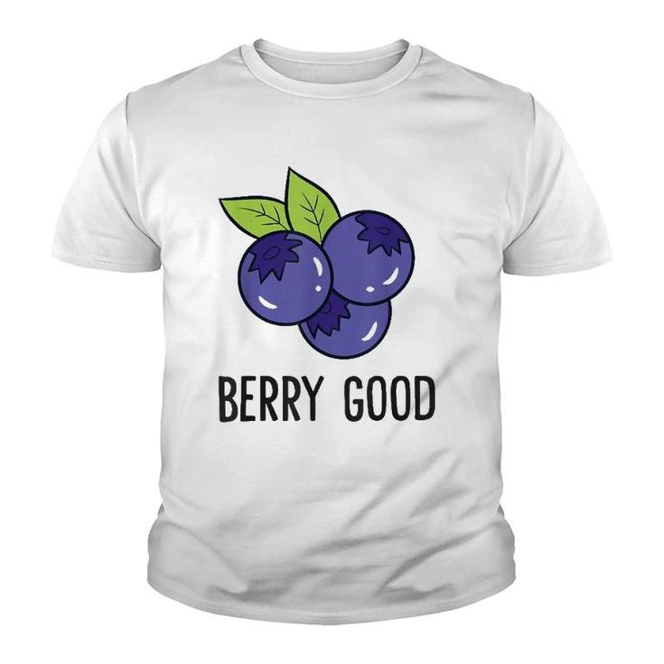 Blueberry Fruit Berry Good Blueberry Fruit Love Blueberries Youth T-shirt