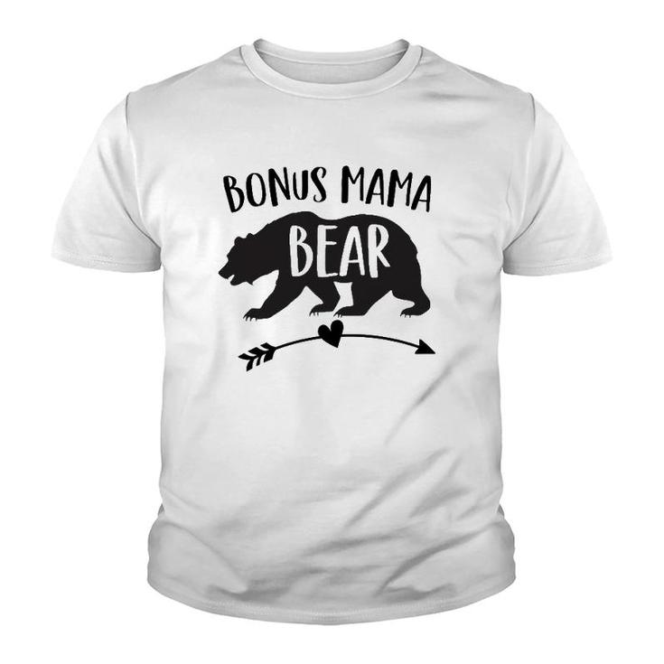 Bonus Mama Bear Best Step Mom Ever Stepmom Stepmother Youth T-shirt