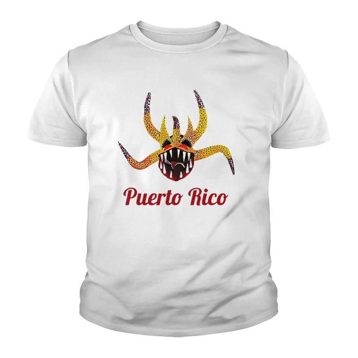 Boricua Puerto Rico Salsa Plena Vejigante Fiesta Patronales Youth T-shirt