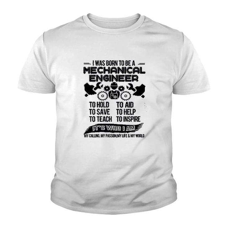 Born To Be A Mechanical Engineer Youth T-shirt