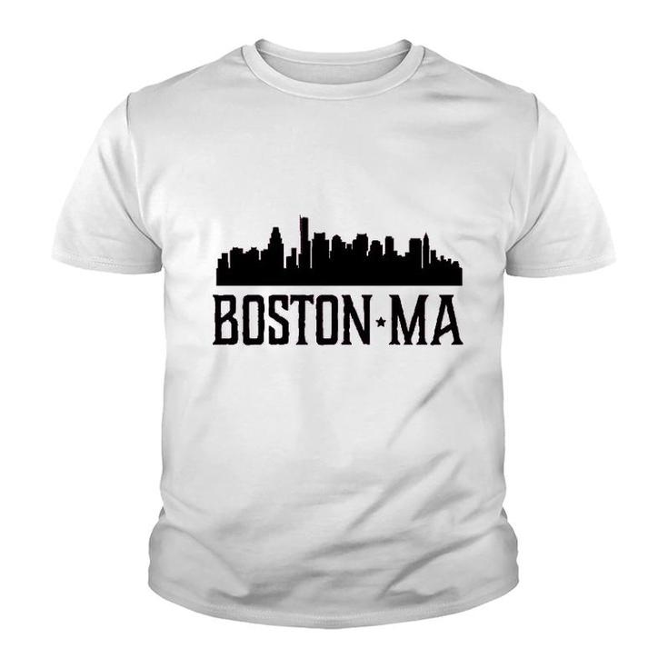 Boston Massachusetts Skyline Youth T-shirt
