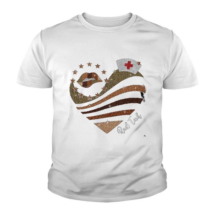 Brown Heart Rad Tech Radiologic Technologist Youth T-shirt