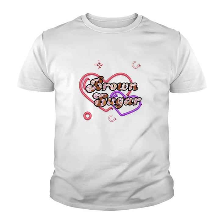 Brown Suga Heart Neon Premium Youth T-shirt