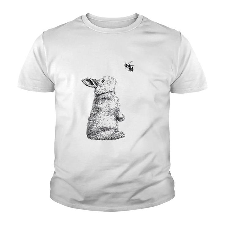 Bunny Rabbit And Bee Honey Loves Youth T-shirt