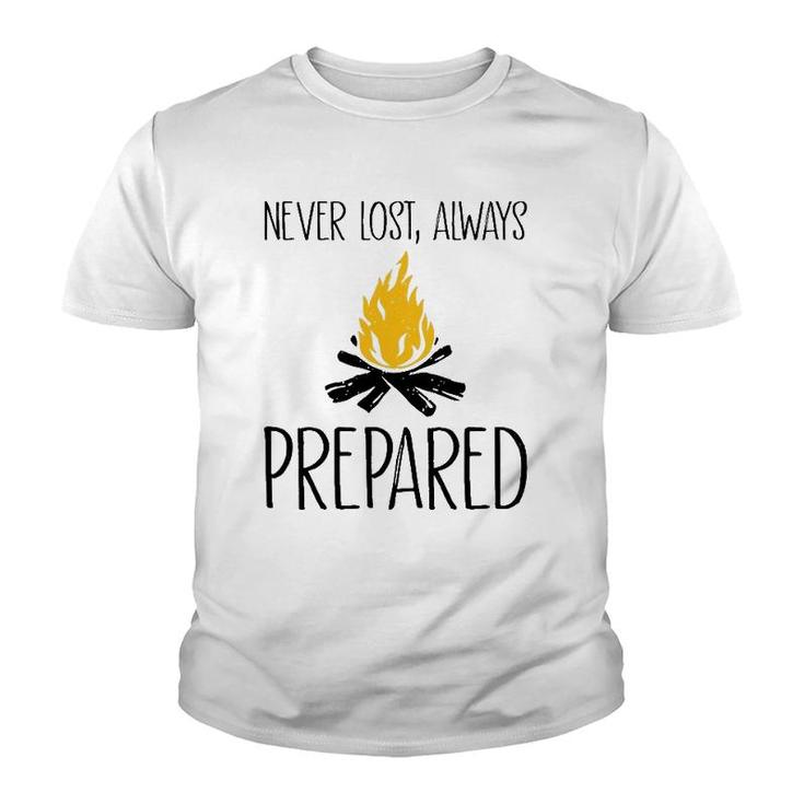 Bushcraft Never Lost Always Prepared Youth T-shirt