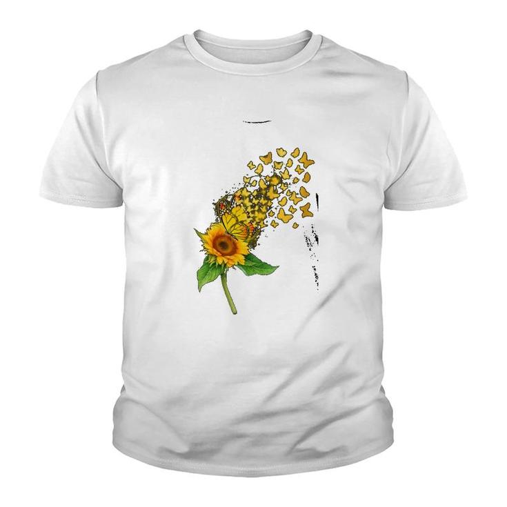 Butterfly Sunflower Youth T-shirt