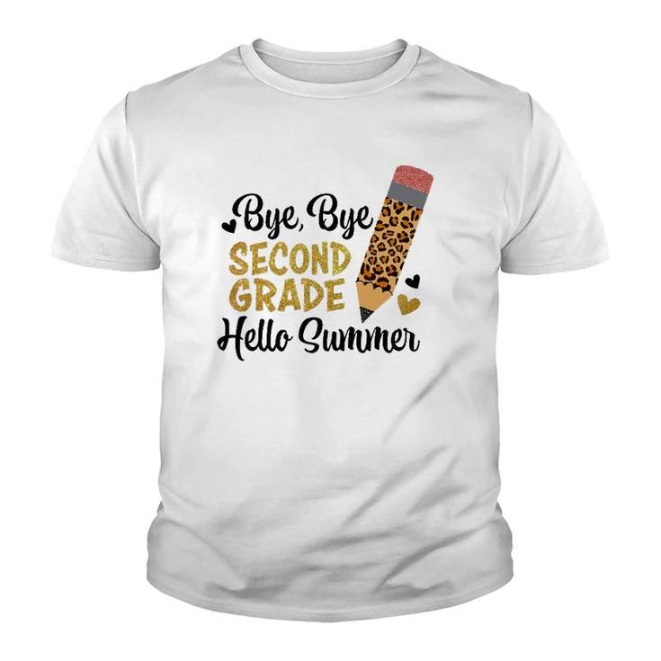 Bye Bye Second Grade Hello Summer Peace Out Second Grade Youth T-shirt