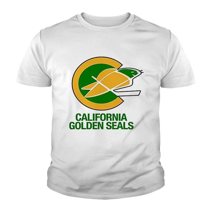 California Golden Seals Hockey Team Retro Hockey Youth T-shirt