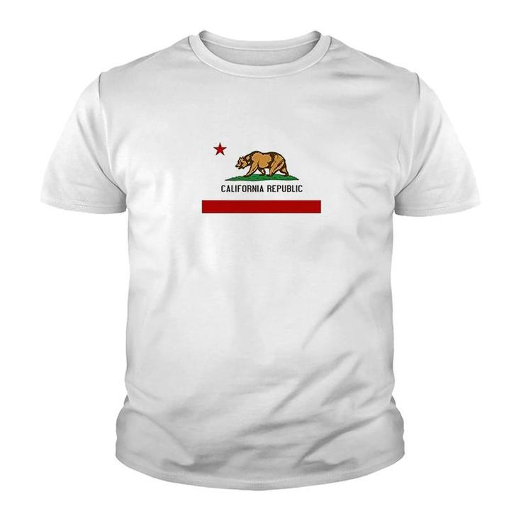 California State Flag Republic Los Angeles Bear Youth T-shirt