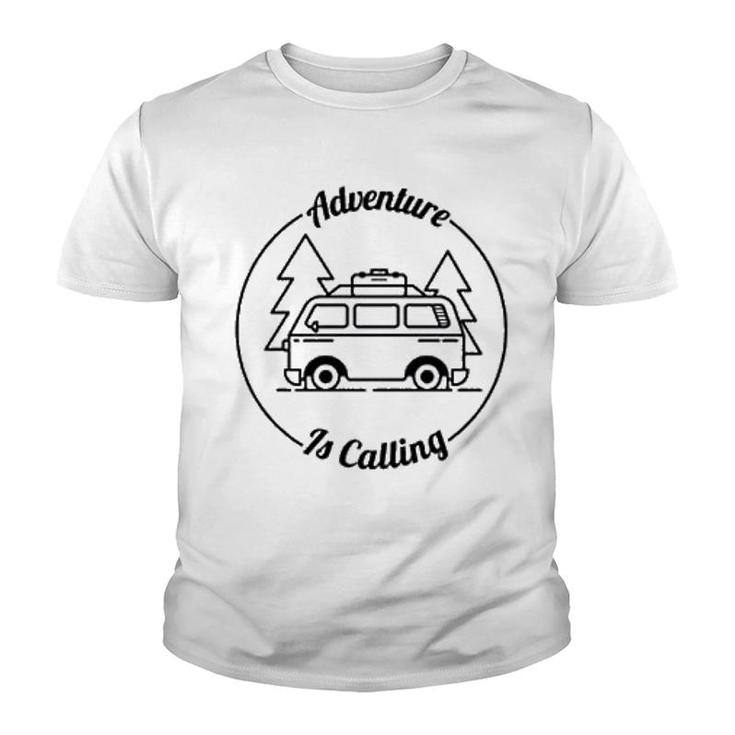Camping Adventure Is Calling Youth T-shirt