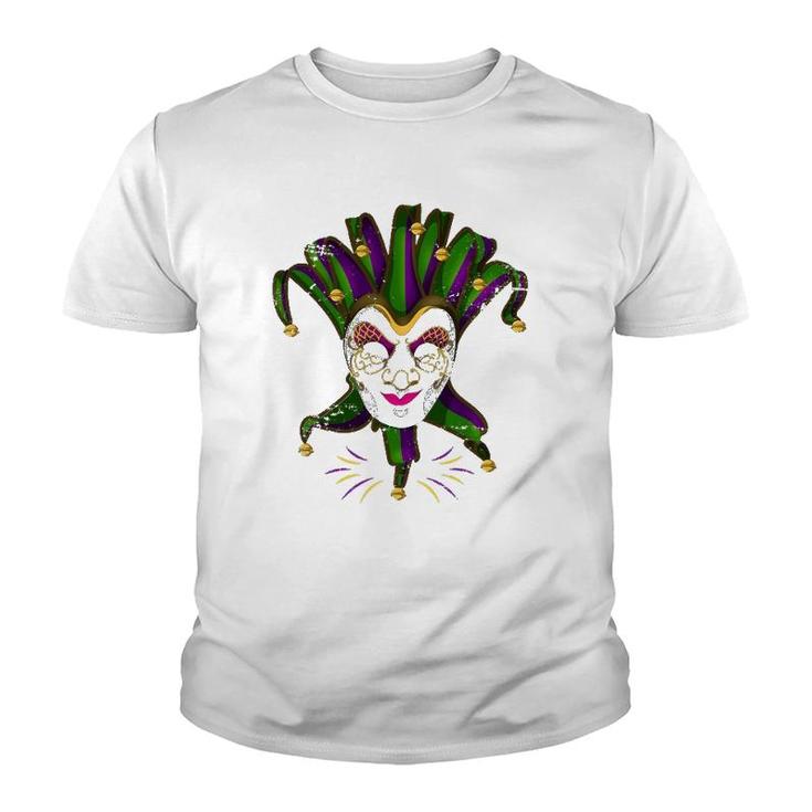 Carnival Parade Jester Hat Costume Gift Mardi Gras Youth T-shirt