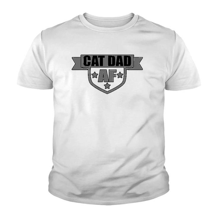 Cat Dad Af Funny Pet Owner Lover Tee Youth T-shirt
