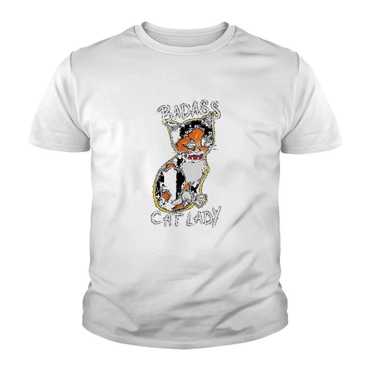 Cat Mom Fun Calico Youth T-shirt