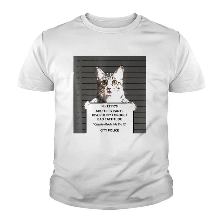 Catnip Cat Bad Cattitude Funny Cat Lover Kitten Gift Youth T-shirt
