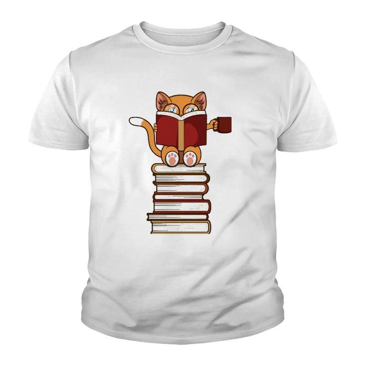 Cats And Reading Books Literature Youth T-shirt