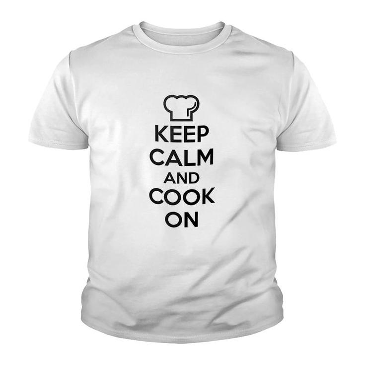 Chef Keep Calm And Cook On Youth T-shirt