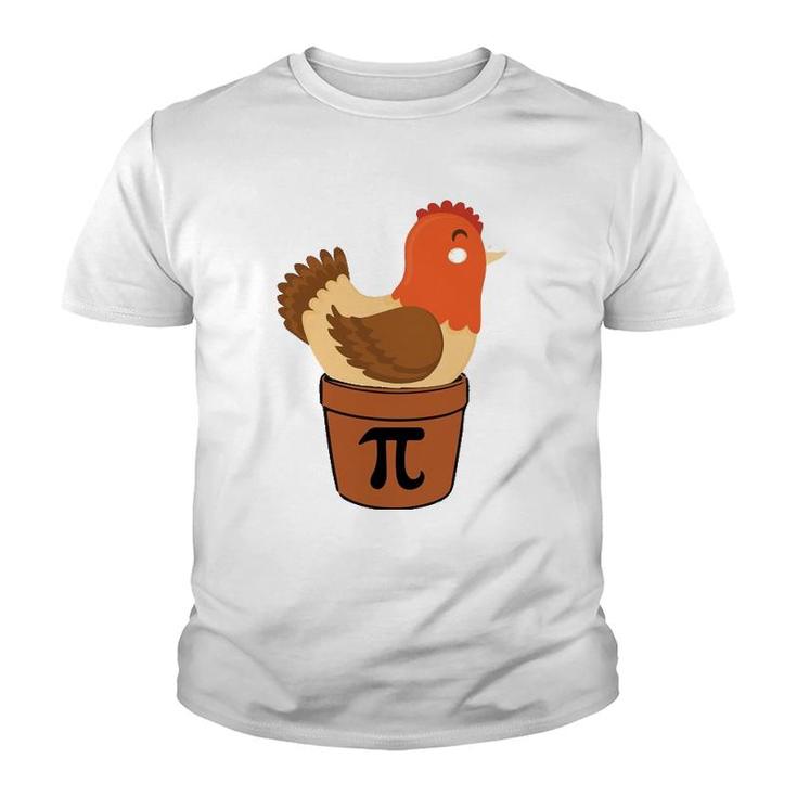 Chicken Funny Maths Engineer Nerd Birthday Gift Pi Day Youth T-shirt