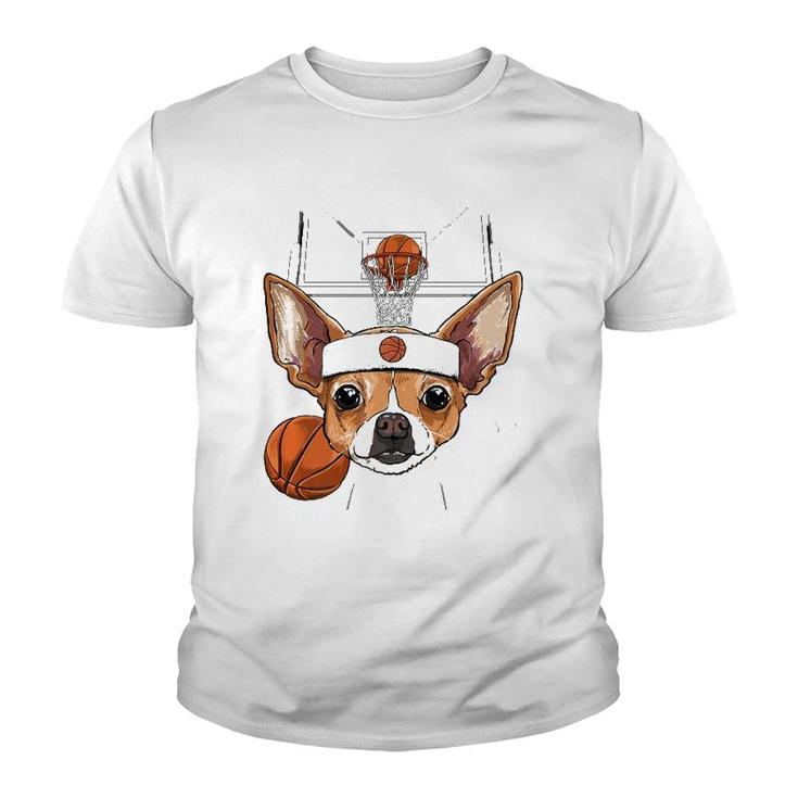 Chihuahua Basketball Dog Lovers Basketball Player  Youth T-shirt