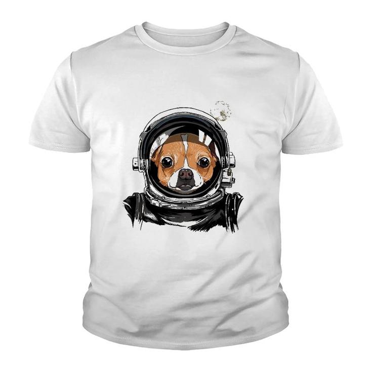 Chihuahua Dog Astronaut Space Exploration Astronomy Lover Youth T-shirt