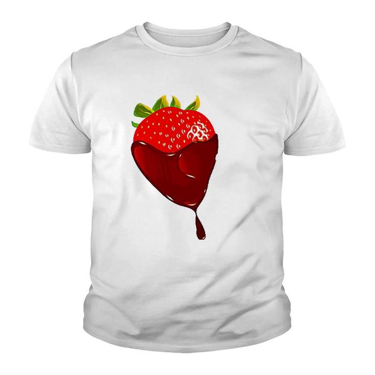 Chocolate Covered Strawberry  Life In Chocolate Youth T-shirt