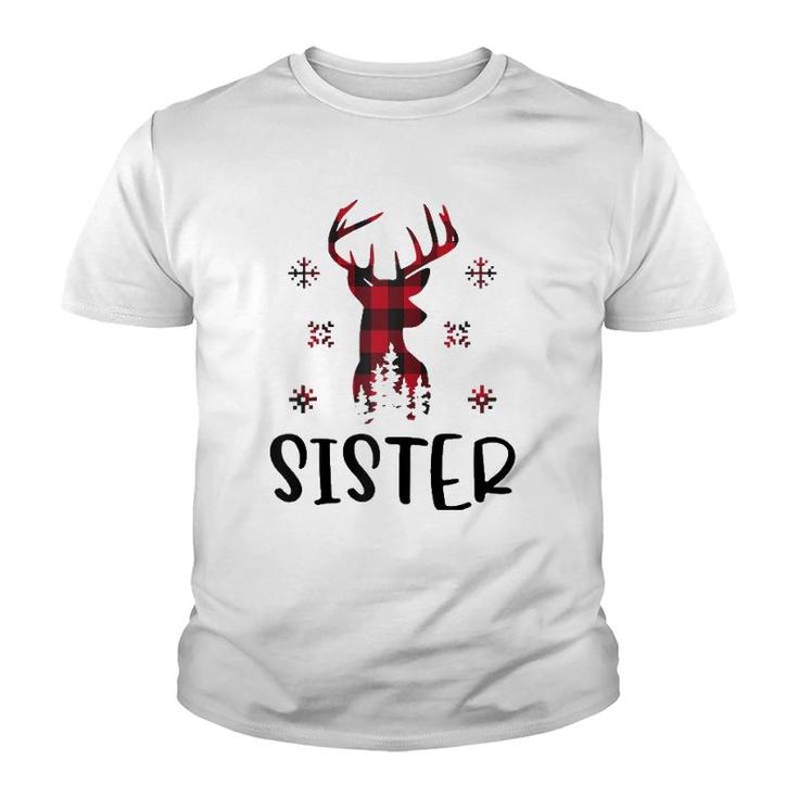 Christmas Family Clothing Deer Sister Raglan Baseball Tee Youth T-shirt