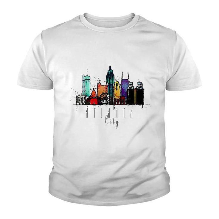 City Of Atlanta Ga Watercolor Youth T-shirt