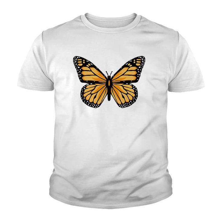 Classic Black And Orange Monarch Butterfly Icon Youth T-shirt