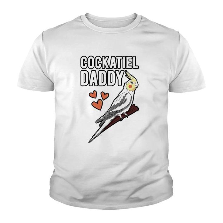 Cockatiel Daddy Parrot Owner Father Cockatoo Pet Weiro Bird Youth T-shirt