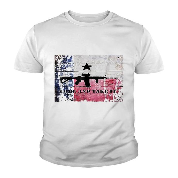 Come And Take It Texas Flag Youth T-shirt
