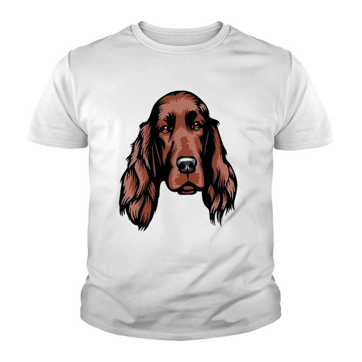 Cool Irish Setter Face Dog Youth T-shirt