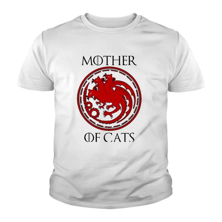 Cool Mother Of Cats Design For Cat And Kitten Enthusiasts Youth T-shirt