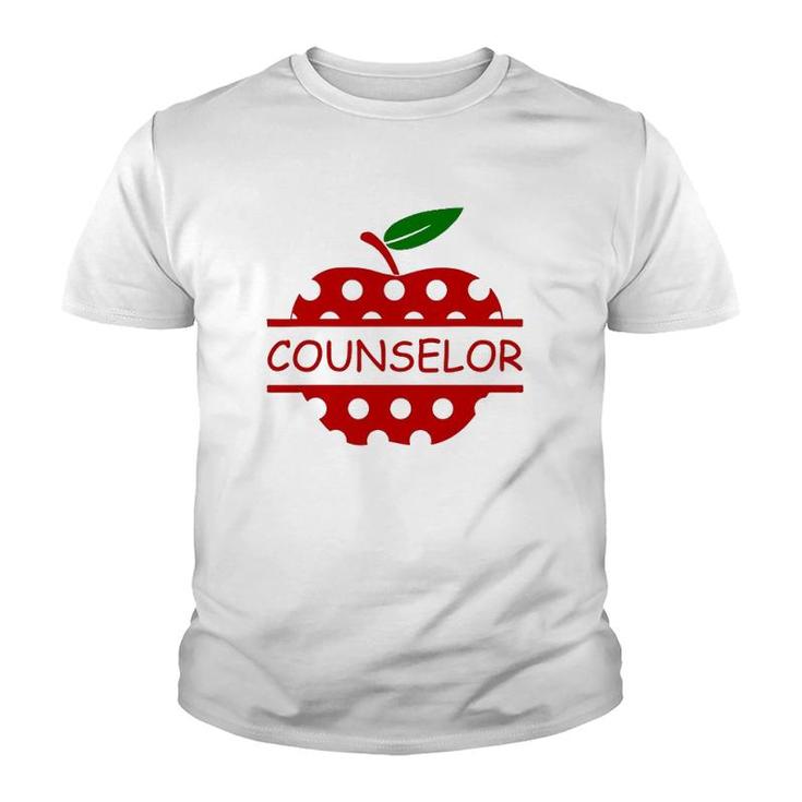Counselor School Counselor Life Apple Youth T-shirt