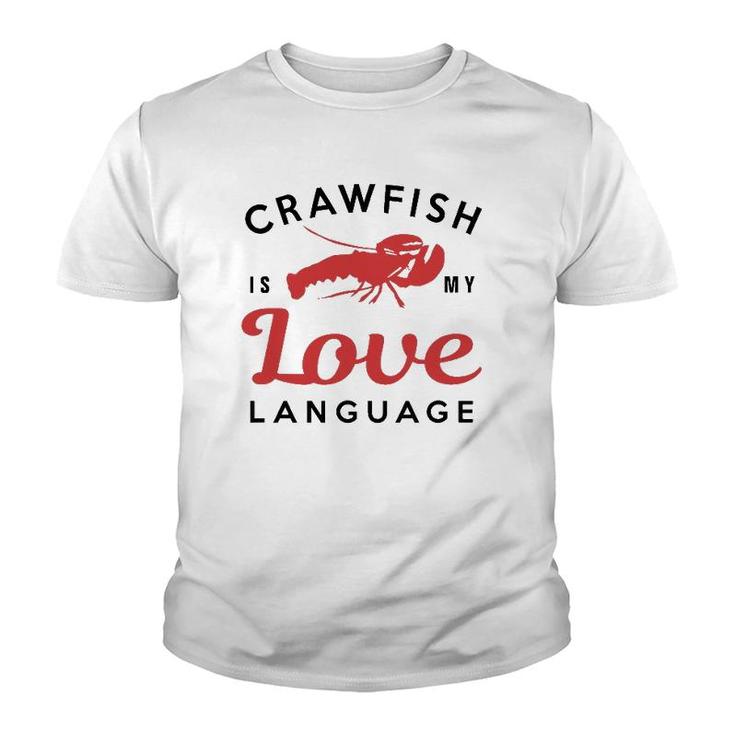 Crawfish Love Language Cajun Food Retro Gif Youth T-shirt