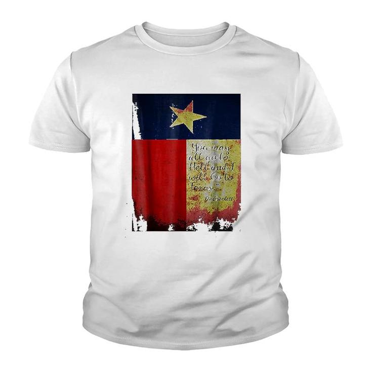Crockett Texas Flag Youth T-shirt