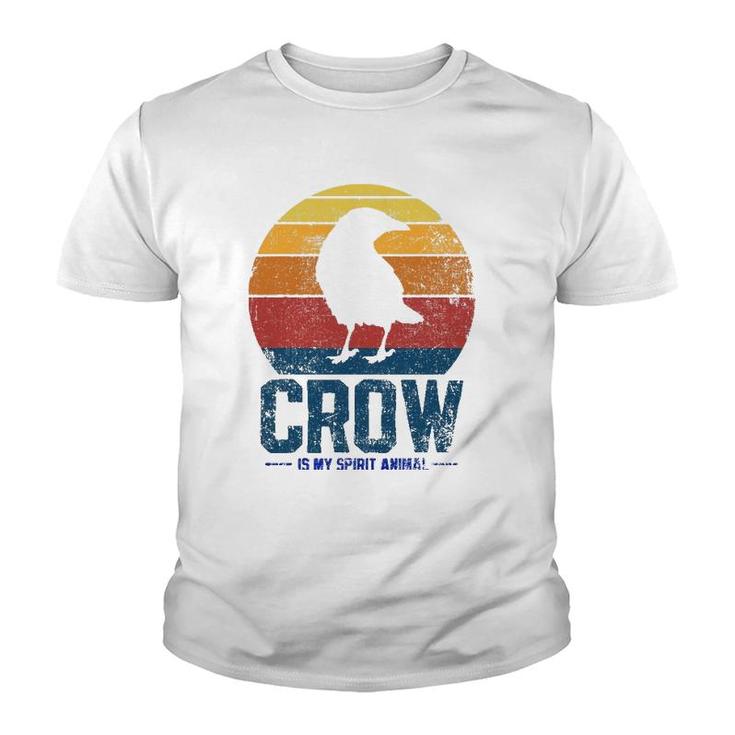 Crow Birder Birdwatching Vintage Gift Youth T-shirt