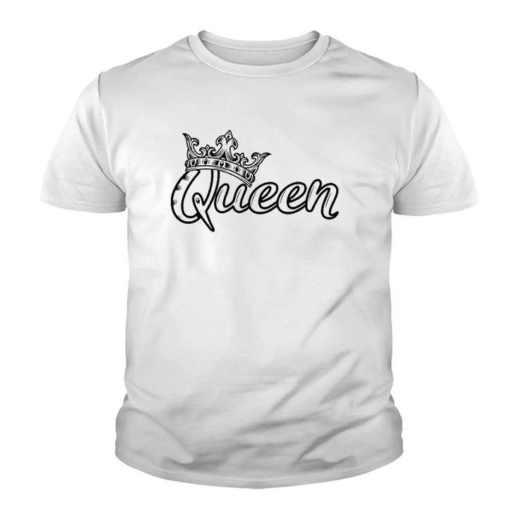 Crown Me Font Queen Gift Youth T-shirt